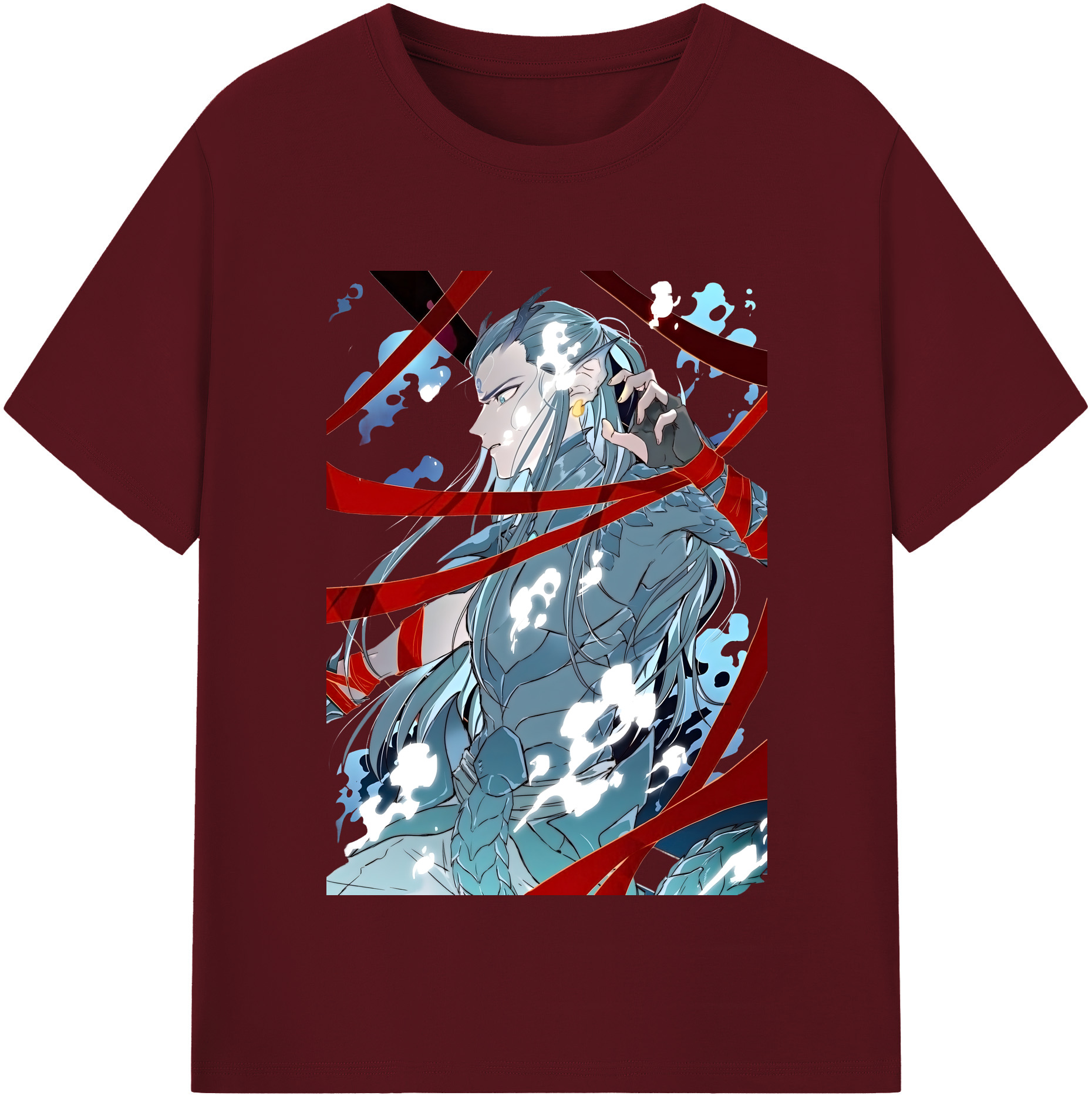 （画像用） Ne Zha 2 ナタ 魔童の大暴れ 綿100％半袖Tシャツ（フロントプリント）